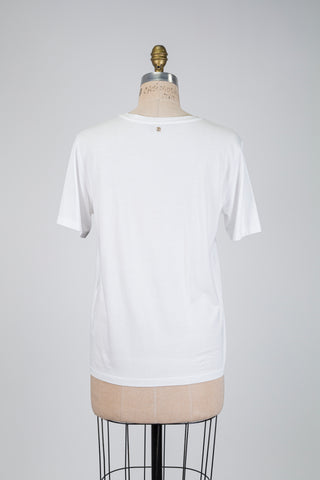 T-shirt palmiers à strass blanc (6)