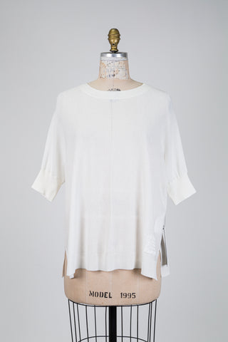 T-shirt blanc en maille légère (6+)