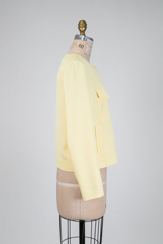 Veste utilitaire jaune pastel (6)