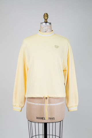 Soft yellow sweater with adjustable hem (6)