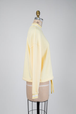 Soft yellow sweater with adjustable hem (6)