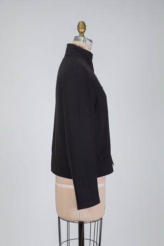 Veste utilitaire en sergé technique noir (6)