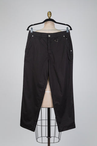 Black cotton canvas cigarette trousers (6)