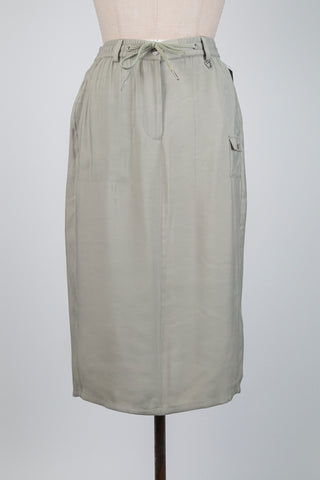 Jupe sport chic vert sauge (6)