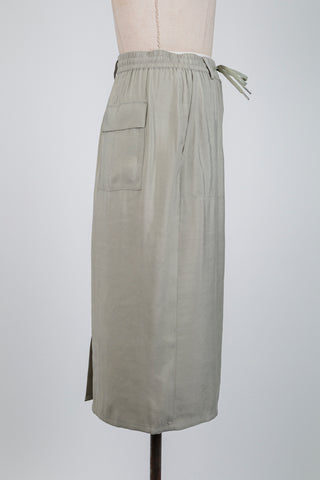 Jupe sport chic vert sauge (6)