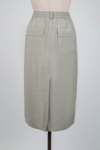 Jupe sport chic vert sauge (6)