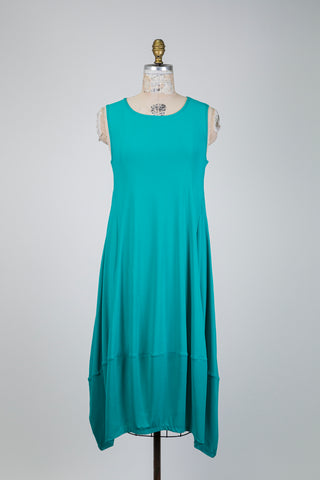 Turquoise microfiber bubble dress (S)