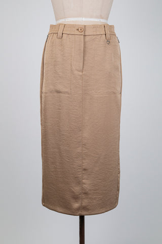 Praline beige twill skirt (6)