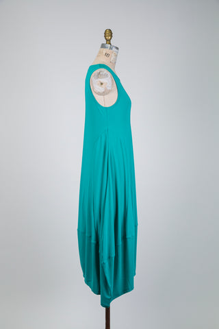 Turquoise microfiber bubble dress (S)