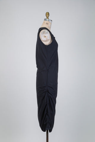 Robe noire à fronces latérales (L)