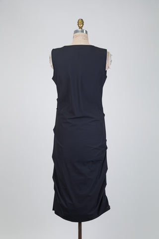 Robe noire à fronces latérales (L)