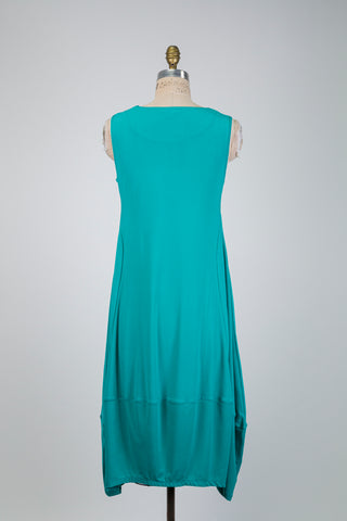 Turquoise microfiber bubble dress (S)