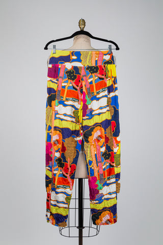 Pantalon signature à illustration colorée (S)