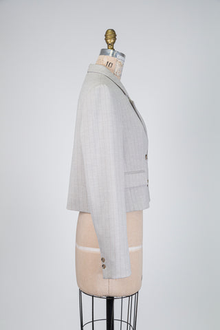 Grey tailored cotton jacket (S)