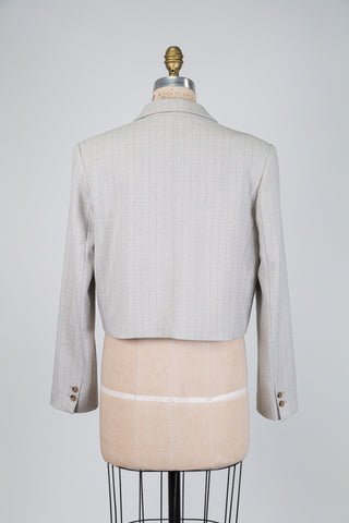 Grey tailored cotton jacket (S)