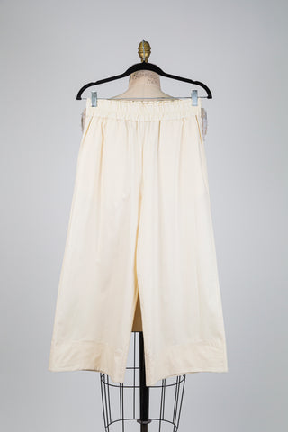 Pantalon ivoire à coupe ample (S)