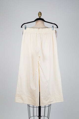 Pantalon ivoire à coupe ample (S)