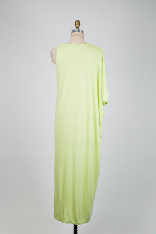Organic Cotton Asymmetrical Maxi Dress (S)