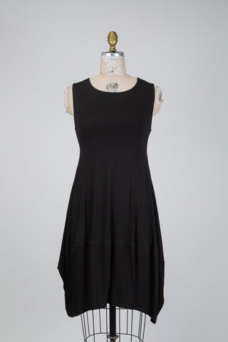 Robe débardeur noire à coupe ballon (S)