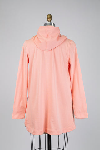 Veste nouée en molleton cantaloupe  (S à XL)