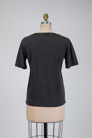 T-shirt RÊVE noir charbon effet vintage (6)