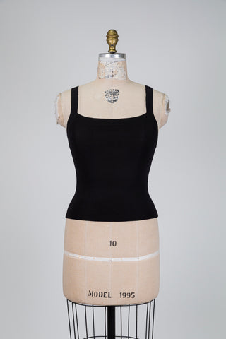 Fine knit black camisole (4+6)