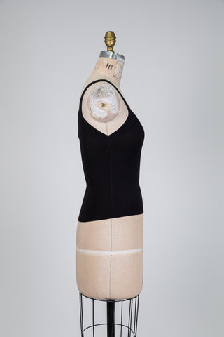 Fine knit black camisole (4+6)