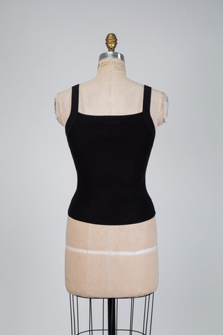 Fine knit black camisole (4+6)
