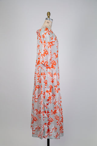 Robe florale corail (4+6)