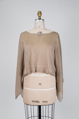 Golden top in the style of a precious poncho (OS)