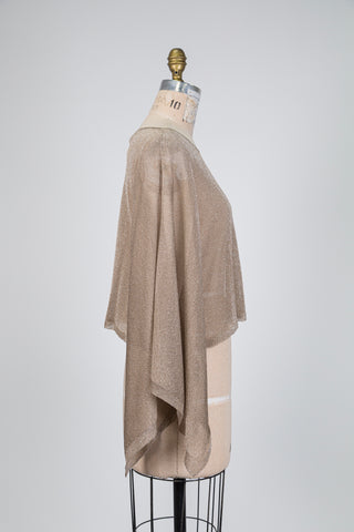Haut doré façon poncho précieux (TU)