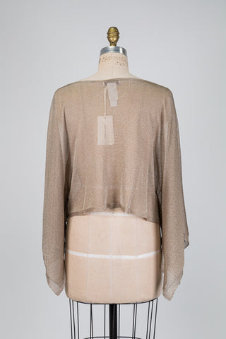 Haut doré façon poncho précieux (TU)