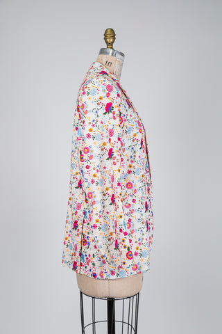 Ivory blazer with multicolored floral embroidery (8)
