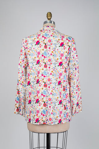 Ivory blazer with multicolored floral embroidery (8)