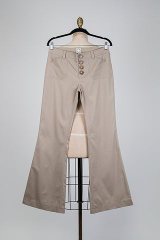 Greige bootcut trousers (6+8)