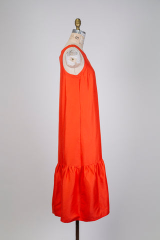 Robe orange vif sans manches (6)