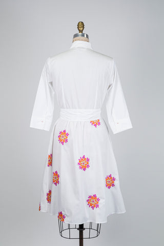 White shirt dress with embroidered skirt (6)