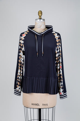 Navy sweatshirt-style tunic (S/M)