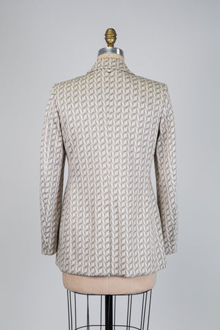 Blazer géométrique beige doux (M+L)