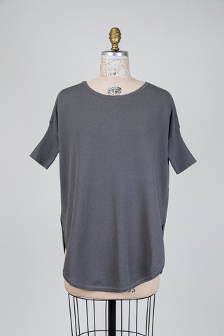 Tunique confort en tricot gris (TU)