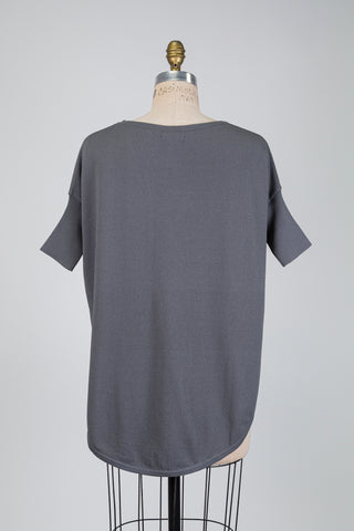 Tunique confort en tricot gris (TU)