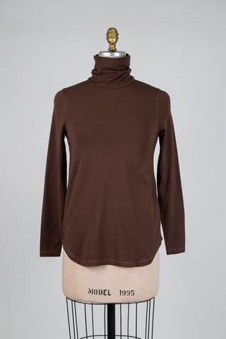 Col roulé brun chocolat (XS)