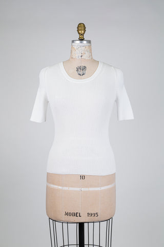 White ribbed cotton T-shirt (6)