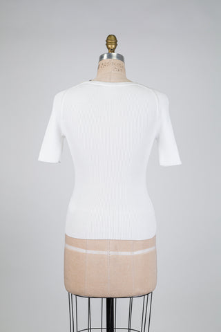 White ribbed cotton T-shirt (6)