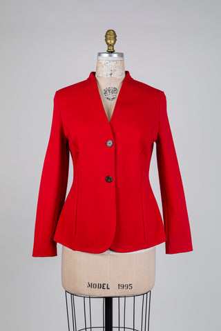 Blazer mou chic rouge écarlate (S)