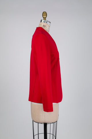 Blazer mou chic rouge écarlate (S)