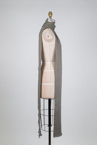 Foulard XXL kaki géo-chic réversible