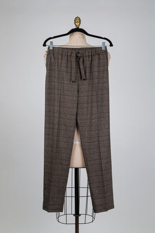 Brown tartan cigarette pants (6)