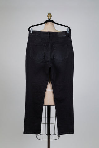 Pantalon denim noir à coupe slim (31 à 33)