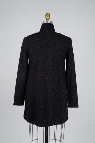 Tunique trapèze à jacquard noir (S)